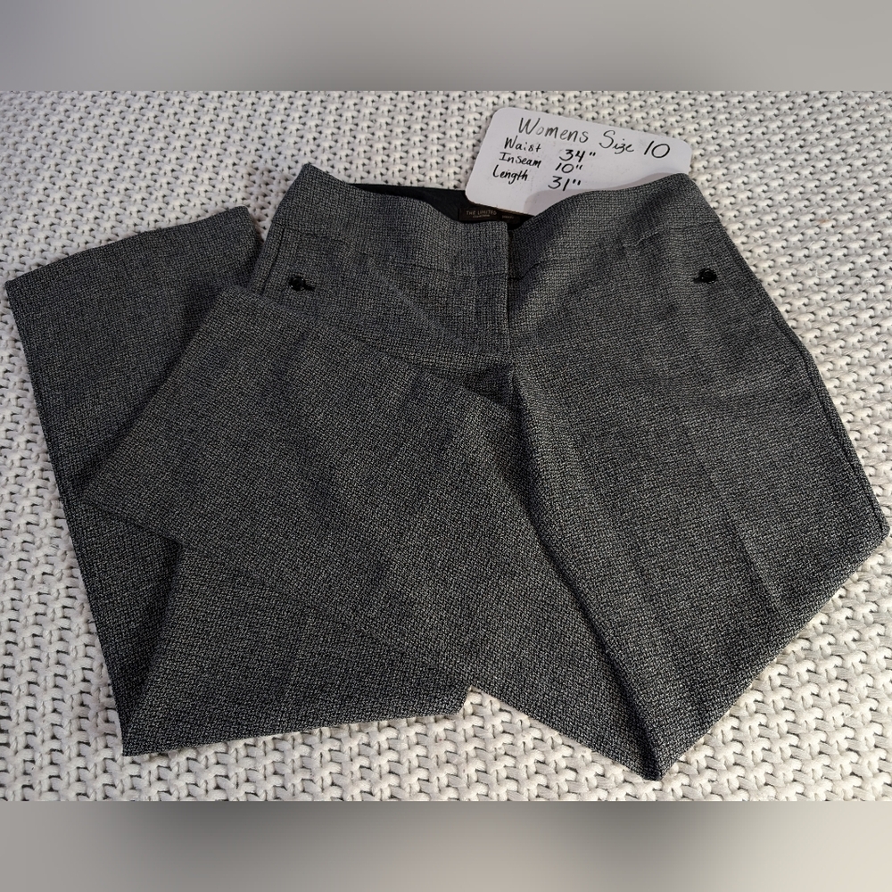 Gray Dress Pants with Straight Cut and Subtle Texture